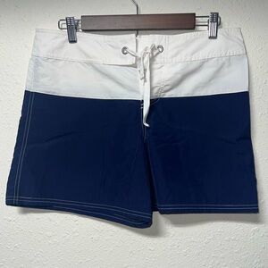 Tommy Bahama White and Navy Blue Board Shorts